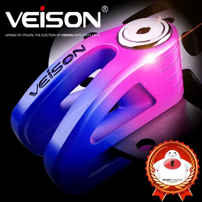 Veison Motorfiets Slot Alarm Moto Bike Wheel Disc Lock Security Alarm Veiligheid Anti Scooter Rem Diefstal Slot Motorfiets Hangslot