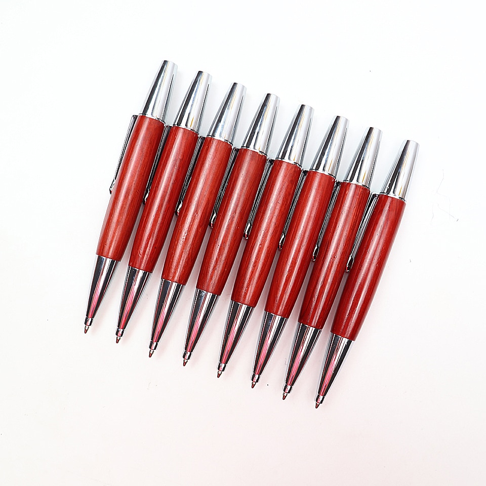 Mini Ballpoint Pen Wood+Metal Short Size 112mm Ball Pen Writing Pocket Pen For Office School Stationery Supplies