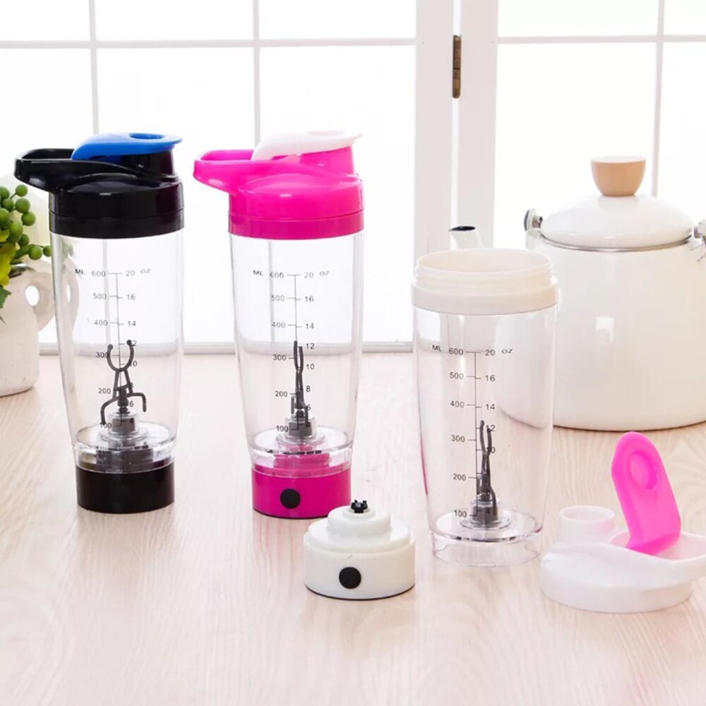 1 Pc Protein Shaker Bottle Vortex Mixer Automatic Battery Operated 600ml Portable Stirring Shaker