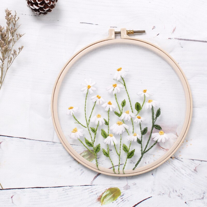 Mesh Embroidery Material Package European Transparent Embroidery Method Embroidered Diy Homemade Novelty