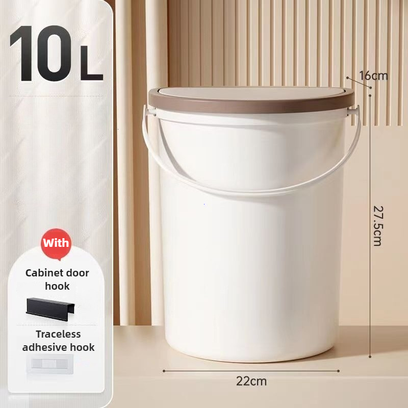 Kosz na śmieci 6L/10L z pokrywą robić kampera, łodzi, przyczepy kempingowej, kampera, wygodny robić montażu na drzwiach, ścianach, kosz na śmieci robić samochodu.: wielbłąd