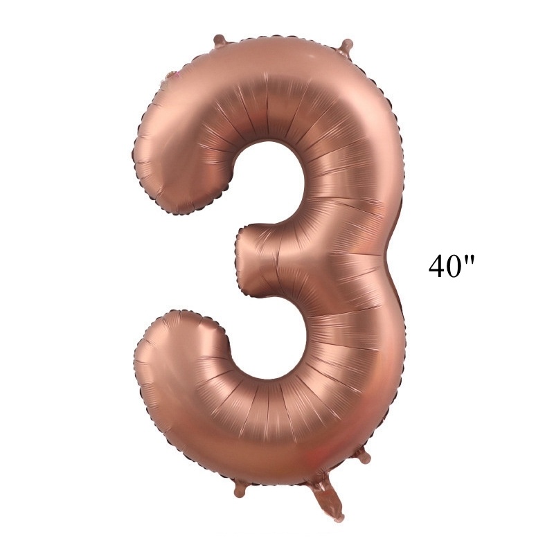 Globo con número de café Vintage de 40 pulgadas, juego de globos de caramelo Beige Retro para 30 40 50, suministros de decoración para de feliz cumpleaños, 1 ud.