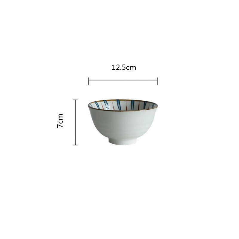 Keramiske skåle til suppe salat ris pasta nordisk stil bordservice tallerkendragt til aftensmad yoghurt dessert poki madret kornskål: En -5 tommer