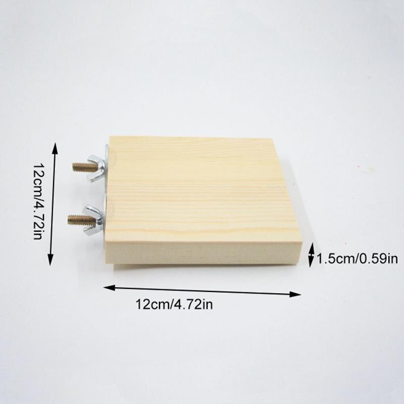 Parrot Stand Platform Wooden Square Bird Corner Shelf Small Animal Cage Stand Rack Platform Bird Cage Toys Pet Supplies: M