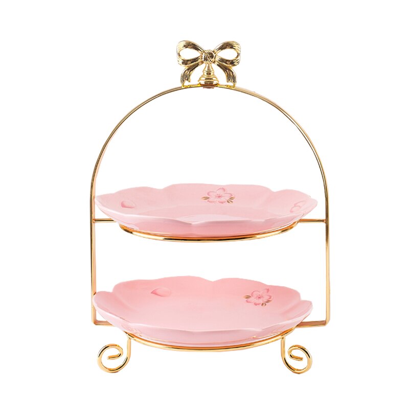 European Multilayer Dessert Cake Stand Cake Plate Dessert Fruit Tray Afternoon Tea Three-tier Cake Stand European multilayer
