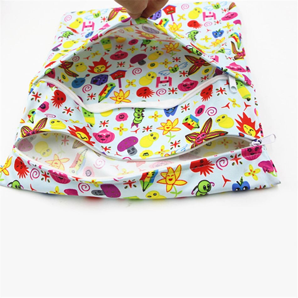 Balleenshiny nass trocken Tasche Mit Zwei Für Baby Windeln Windeln Wasserdicht Wiederverwendbare 36cm x 30cm Baby Windel tasche Veranstalter