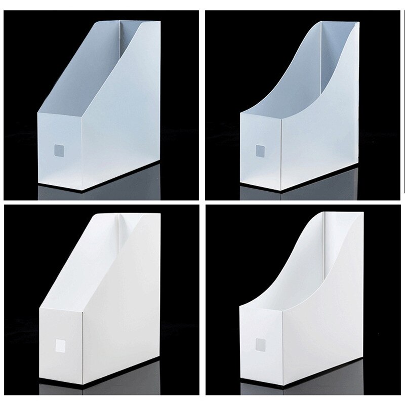 Soporte de archivo para revistas, bandeja para documentos, periódico, almacenamiento de escritorio, organizador de relleno de papel, suministros de oficina, caja de plástico, 5 uds.