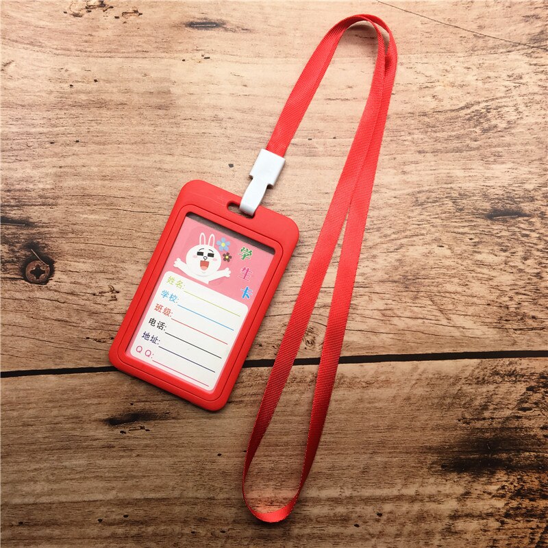 Tragbare Bunte Mitarbeiter Kunststoff ID Karte Halter Name Tag Lanyard Neck Strap mitarbeiter arbeiten karte Büro Schreibwaren