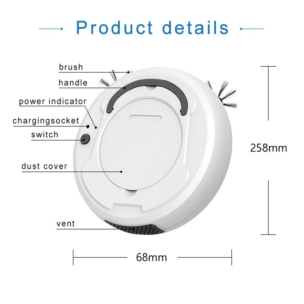 Multifunctional Smart Floor Vacuum Cleaner Robot 3-in-1 Auto Rechargeable Smart Sweeping Robot Dry Wet Sweeping Vacuum Cleaner )