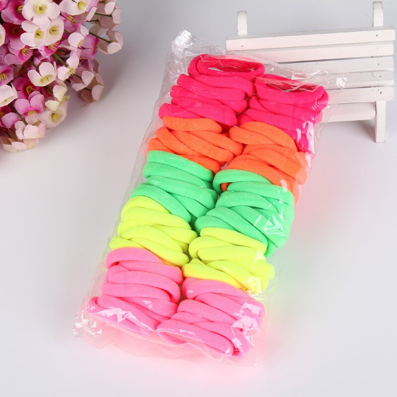 100 stks/set Snoep Kleur Haar Houders Elasticiteit Rubber Hair Band Band Haar Voor Meisje Vrouwen Haar Styling Bands Gereedschap Accessoires