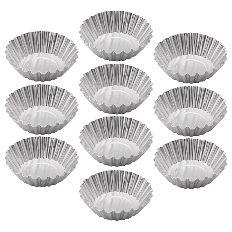 Leivontatyökalu 10 kpl muna torttu alumiini cupcake keksi kakku kukka muotti vuoka