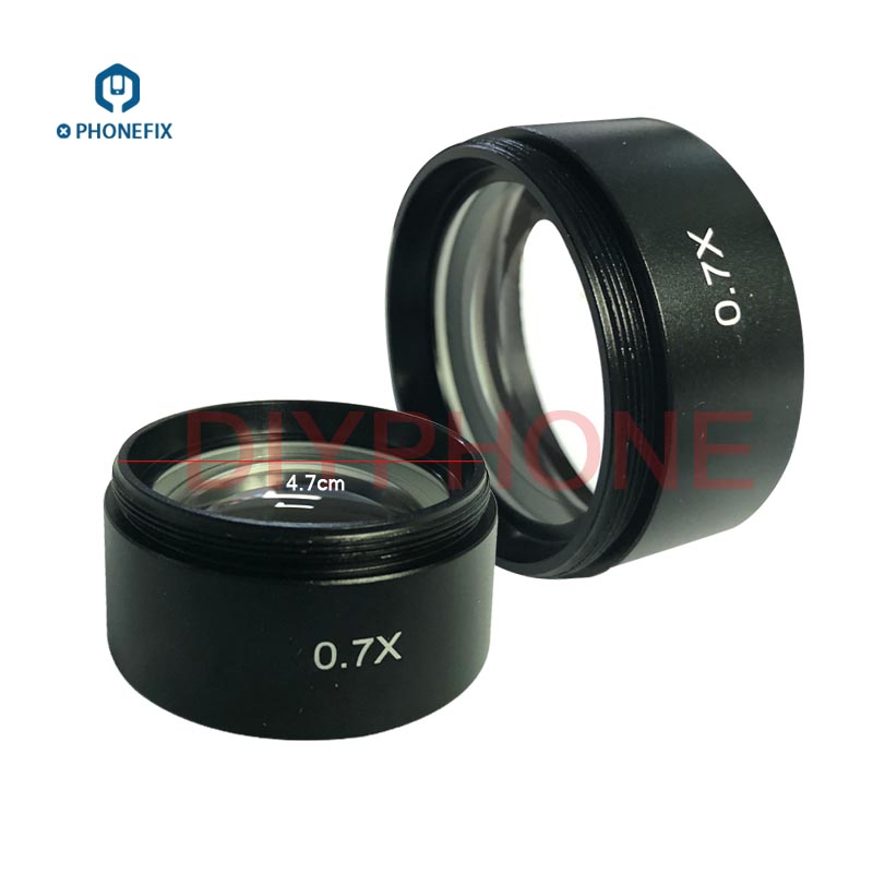 0.5X 0.7X 1.0X 2.0X Barlow objectif auxiliaire lentille en verre objets assistés lentille auxiliaire pour Microscope à Zoom stéréo: 0.7X