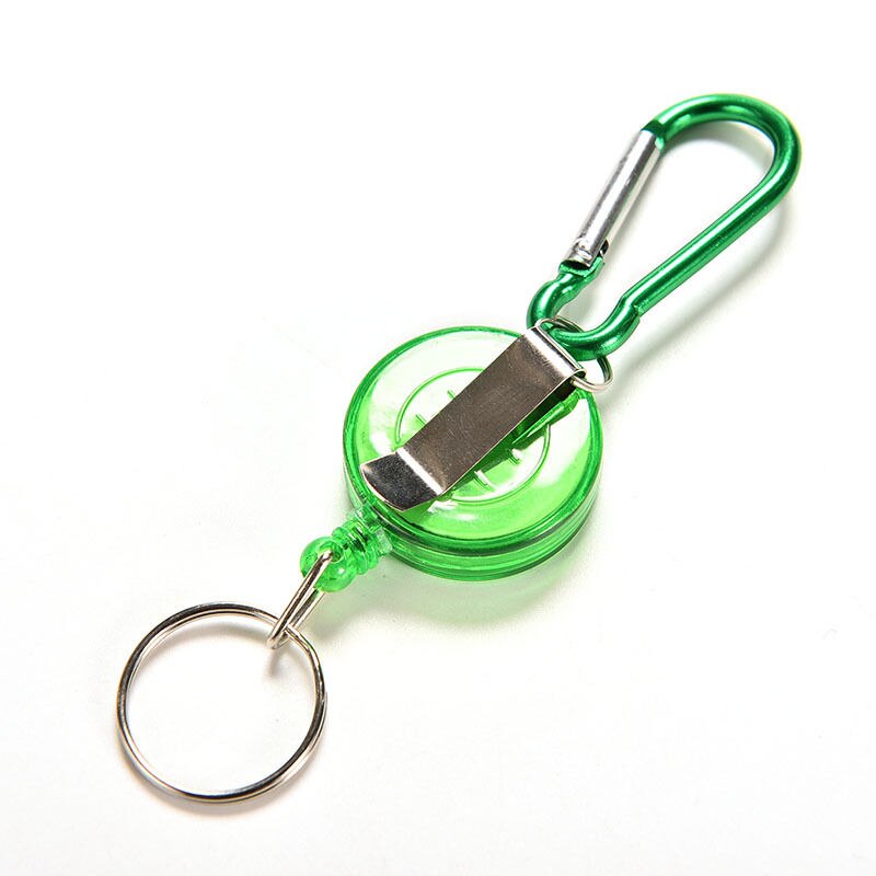 Retractable Pull Badge Reel ID Lanyard Name Tag Card Badge Holder Reels Zinc Alloy ABS Plastic Key Ring Clips
