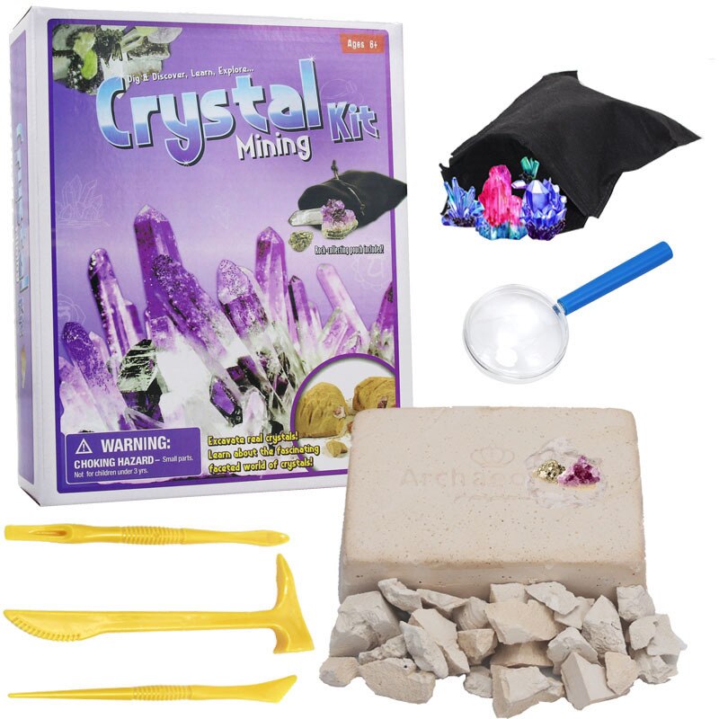 Archeology Dig Discovery Kit Excavate Gems Fossils Rocks Minerals Great Science Mineralogy and Geology Enthusiasts Xmas: crystal