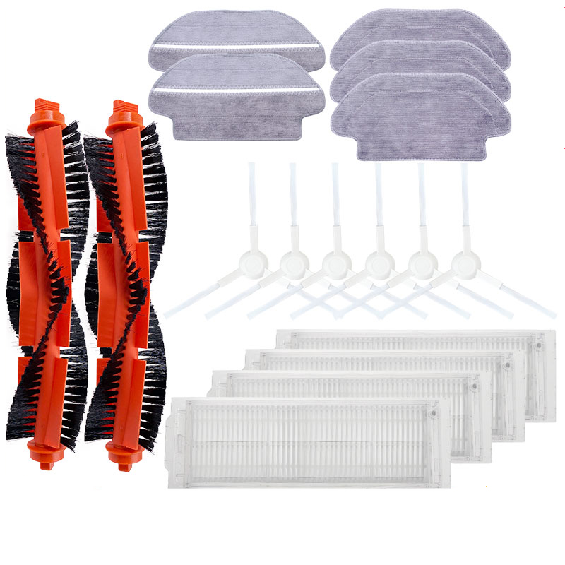 Pièces de rechange pour aspirateur Robot Xiaomi Mi Mop 2S / Mop P / Mop Pro / XMSTJQR2S / STYTJ02YM, brosse latérale principale, filtre Hepa: WHITE