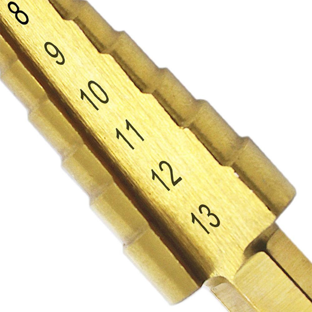 Adeeing 3-13mm hss trinnbor elektroverktøy sekskantet rømmebor minibor 3-13mm trinns bore  r60