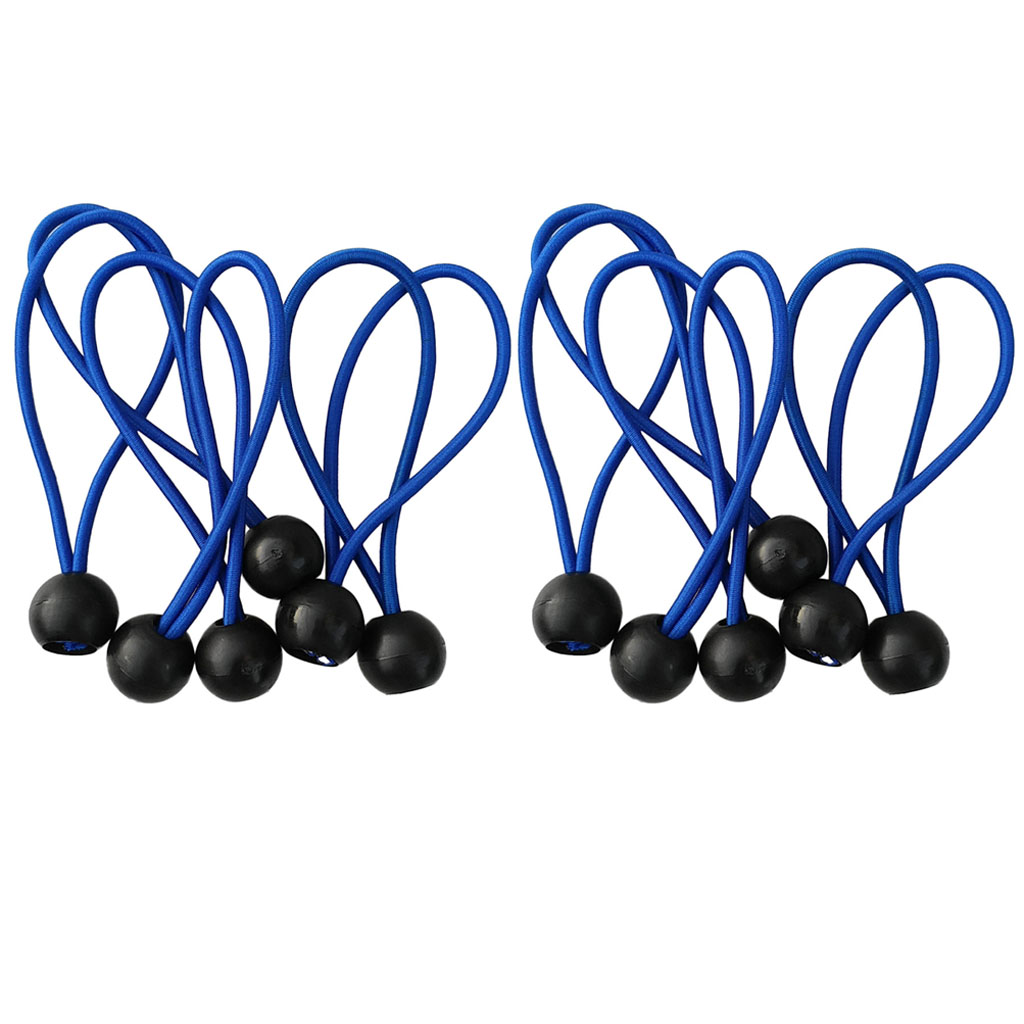 12 Pcs Heavy Duty 4 Inch Bal Bungee Luifel Tarp Tie Down Cord Blauw Kleur Mini Bungee Cord