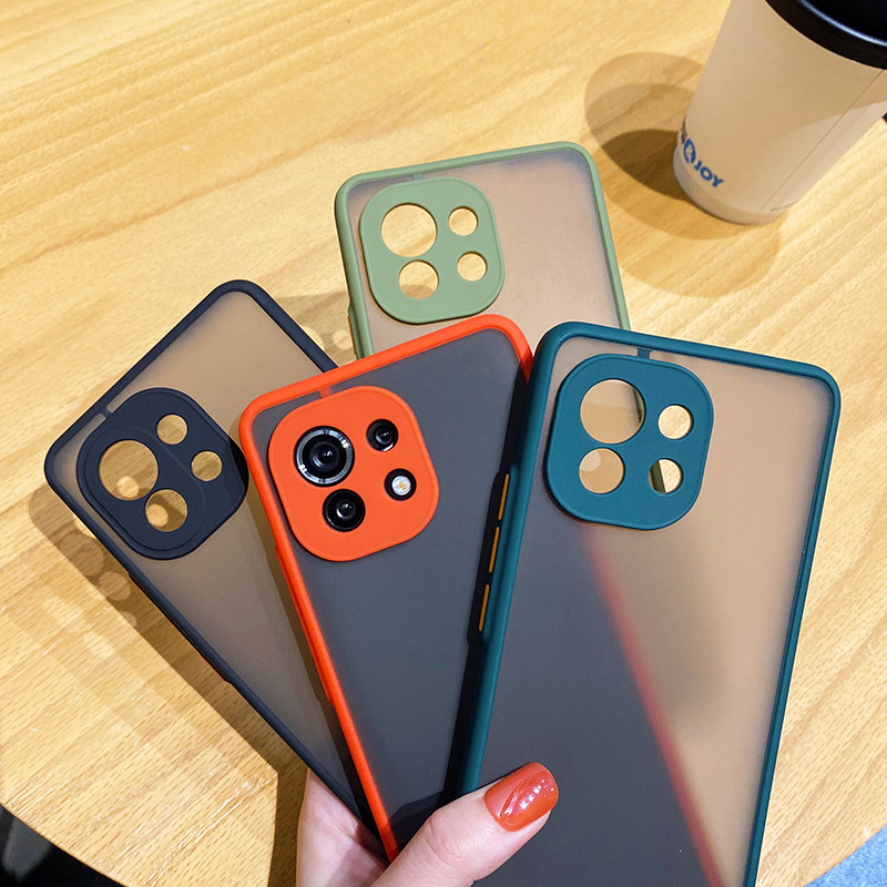Stötsäkert, pansarskal i matt, genomskinligt skal till xiaomi  mi 11 lite 4g 5g matt tpu-skal till xiaomi  mi11 lite  ne 5g, fodral