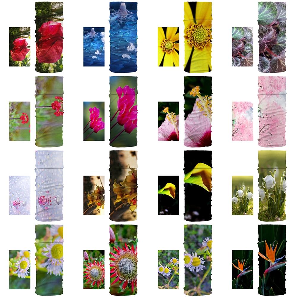 Dustproof Scarf Silk Scarf Small Daisy Pattern Trend Men and Women Unisex Magic Tube Scarf Four Seasons Universal