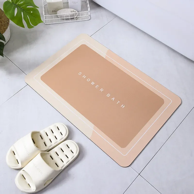 Saugfähige Badezimmer-Badematte, rutschfester Teppich, schnell trocknende Badematten, Küche, Eingang, Fußmatten, Heim-Fußmatt, Badewannen-Teppich: Grün / 400MMx600MM
