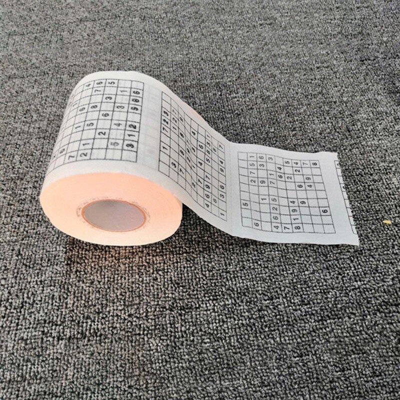 Rollo de papel higiénico de 6 rollos de 250 nudos, papel de seda impreso duradero, buen juego de rompecabezas, papel higiénico sanitario