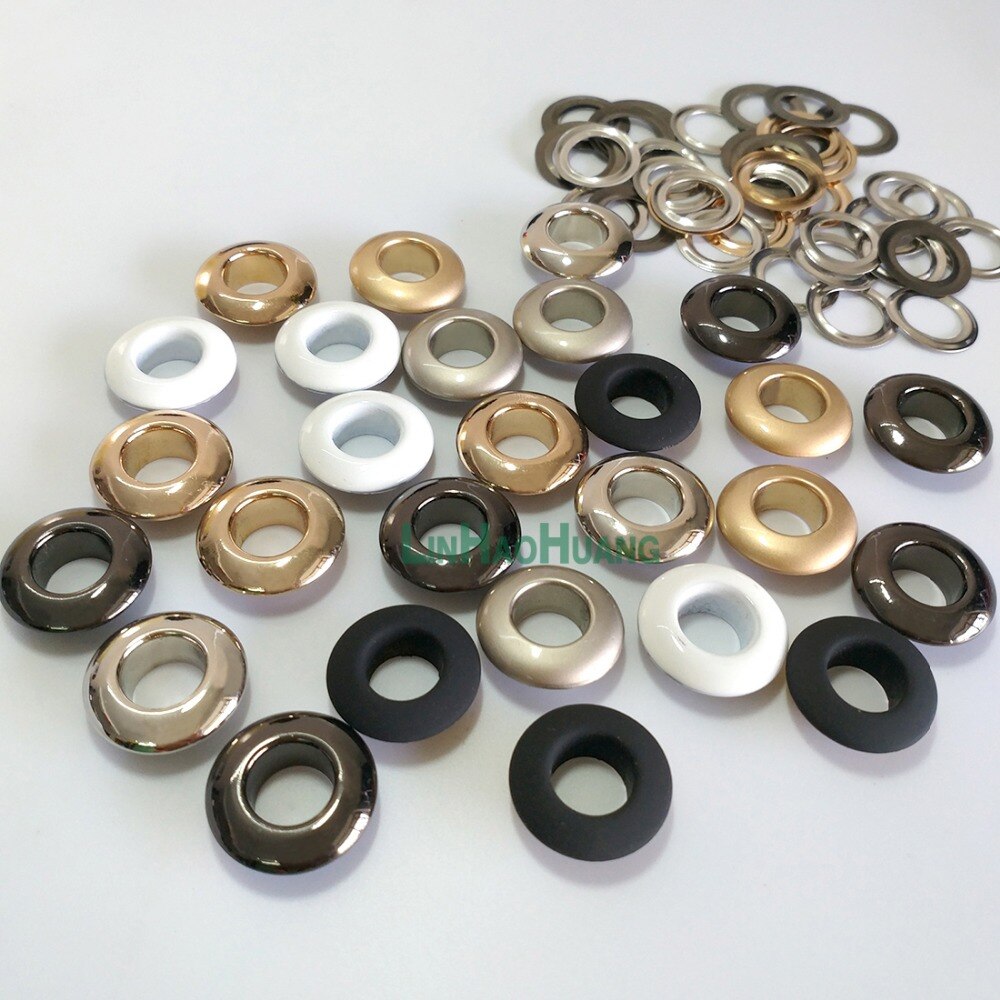 Œillets en laiton sans couture, 8mm x 16mm, 7 couleurs, , 100 lots, , eyelets-16MM