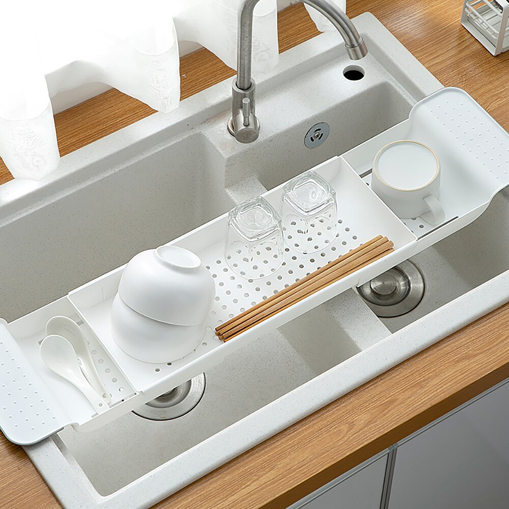 Kunststoff Versenkbare Regal Badewanne Lagerung Gestell Schlecht Ablassen Gestell Badewanne Tablett Küche Schlecht Organizer Lagerung Zubehör