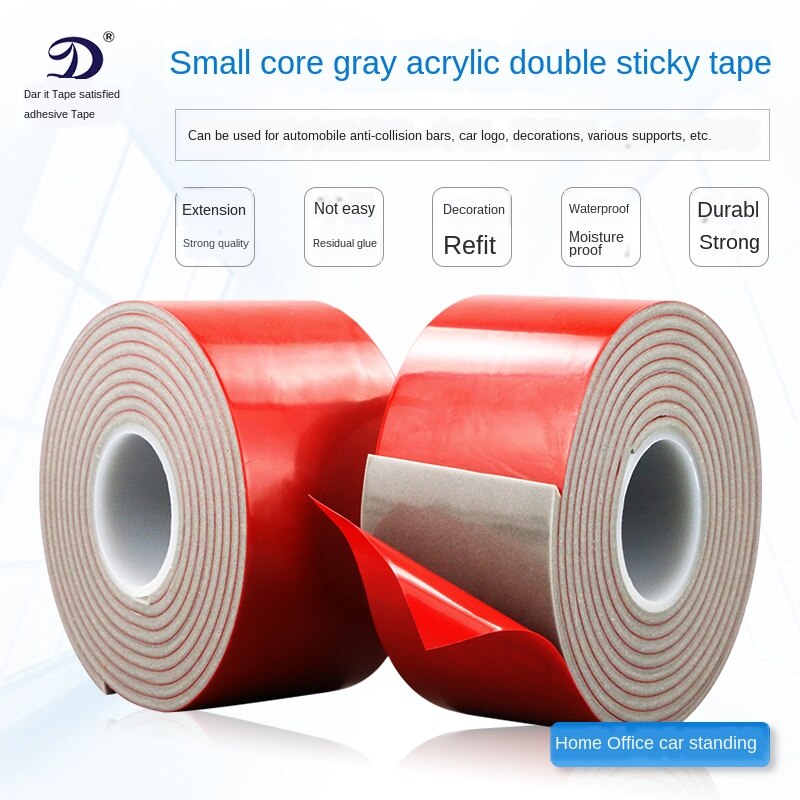 VHB Acrylic Double-sided Tape 3mm Gray Double-sided Adhesive Tape Seamless Waterproof Automobile Thickened Foam Double-sidedtape