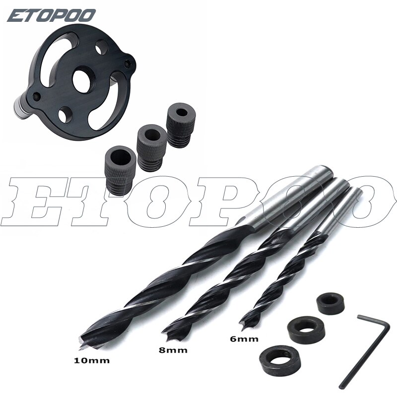 Vertical Pocket Hole Jig 6/8/10mm Gauge Dowelling Self Centering Drill Guide Kit Hole Puncher Locator Jig For Woodworking Tools