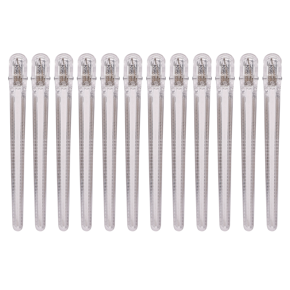 12 stks Barbershop Haarspeld Kappers Haar Clip Kapper Kapsel Alligator Clips Professionele Schoonheidssalon Benodigdheden: WIT
