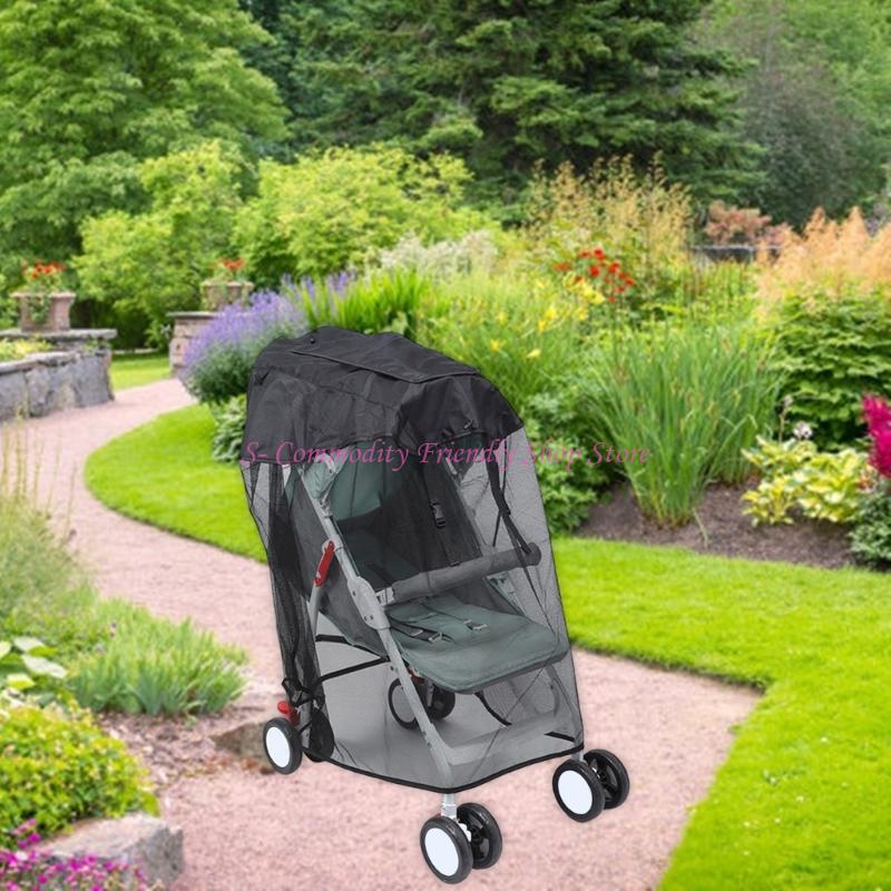 85AE Kinderwagens Zonnescherm Vliegennet 2 in 1 Kinderwagen Zonnescherm Luifelbeschermer