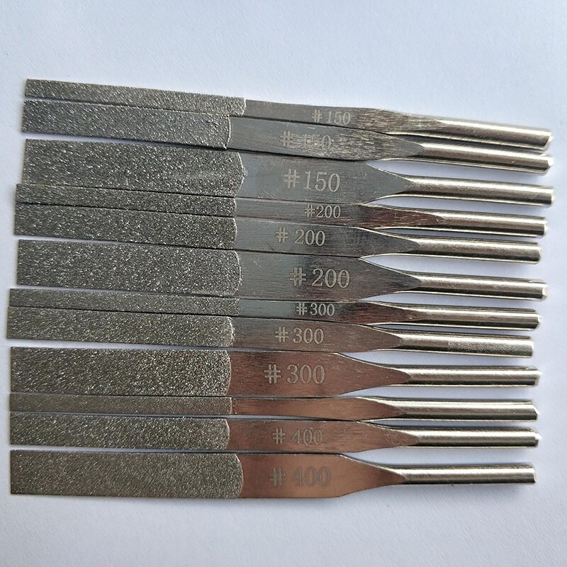 12 Pcs / Pack Taper Diamond Files for Reciprocating Grinding