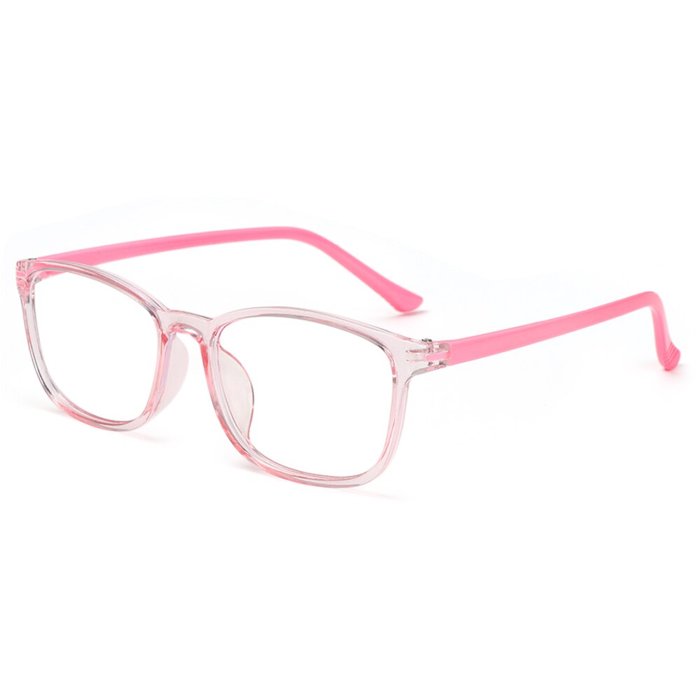 Lunettes Anti-lumière bleue pour enfants, lunettes pour garçons et filles, cours en ligne, Protection des yeux, ordinateur, monture Ultra légère, confortables: pink