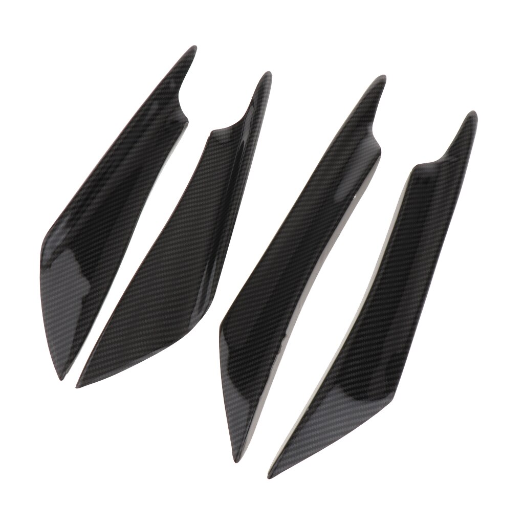 4 Pack Universal Front Bumper Lip Splitter Fins Body Spoiler Canards