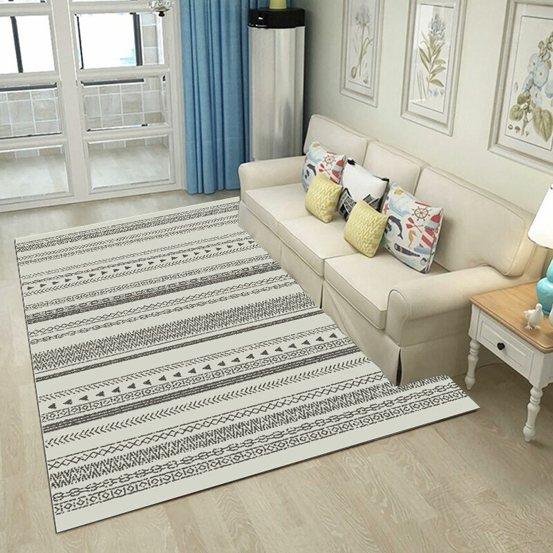 Floor Mat Moderne Eenvoudige Europese Stijl Nordic Gewassen Huishoudelijke Tapijt Eenvoudige Geometrische Patroon Woonkamer Tapijt: 80X160cm / Simple-a