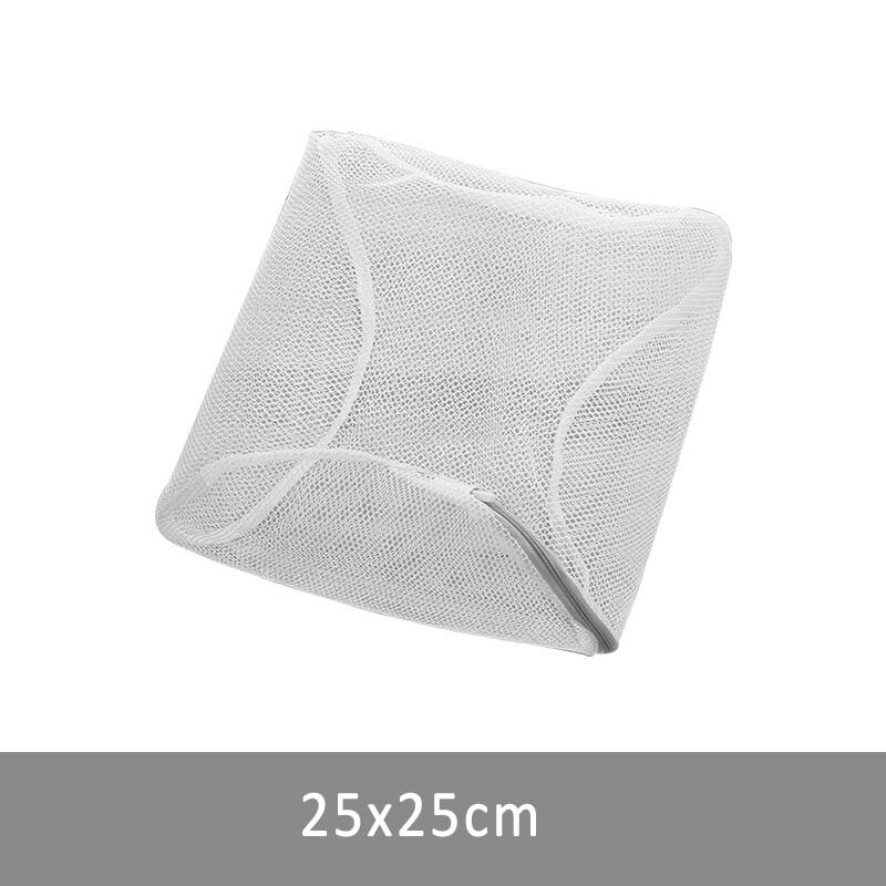 Polyester Mesh Laundry Bag Zipper Dirty Clothes Storage Bag Underwear Coarse Net Laundry Basket Laundry Bags For Washing Machine: 25x25cm