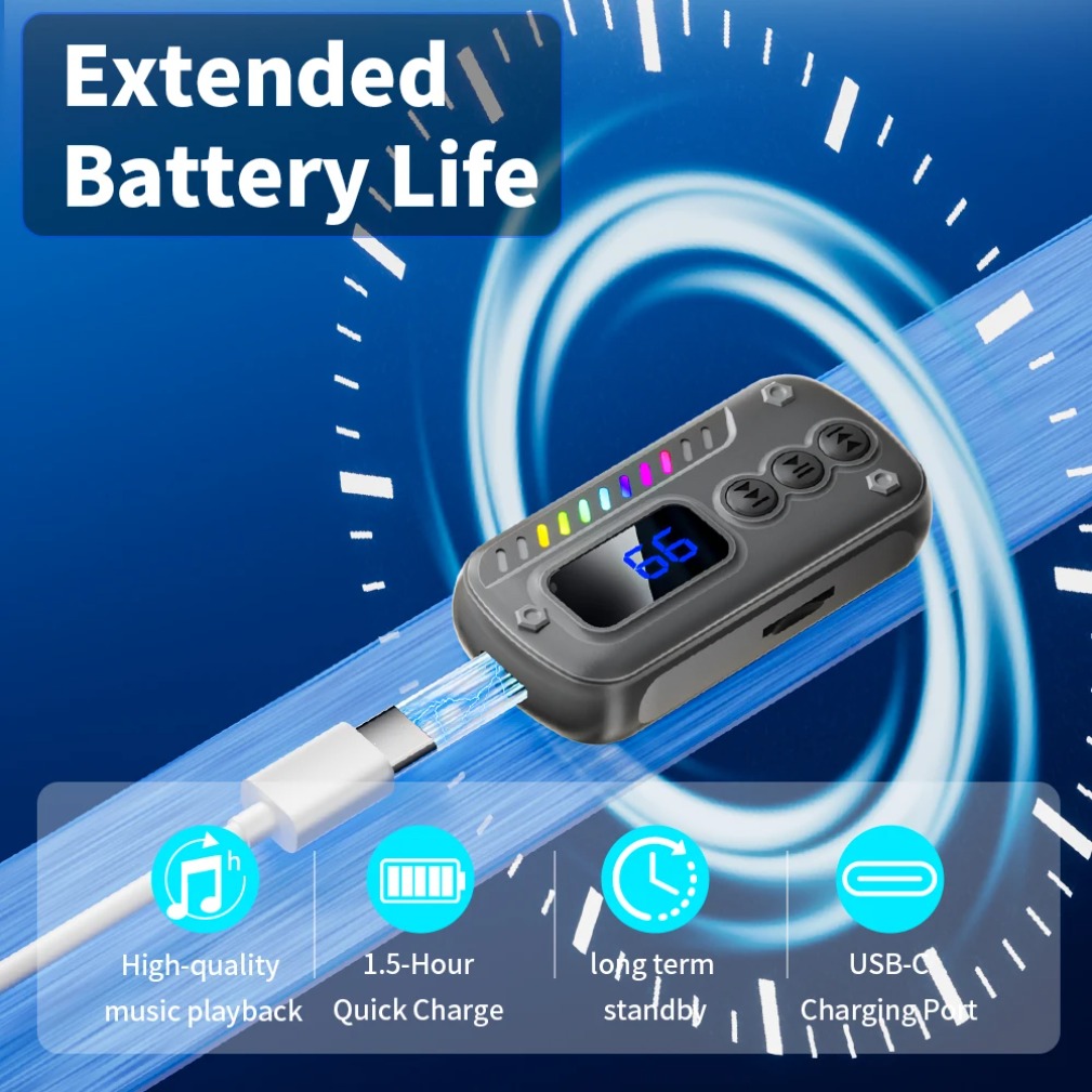 Bluetooth 5.3 Transmitter Receiver Wireless Audio Adapter For Car Music Headphone Speaker 3.5mm Jack AUX Wireless Audio Adapter