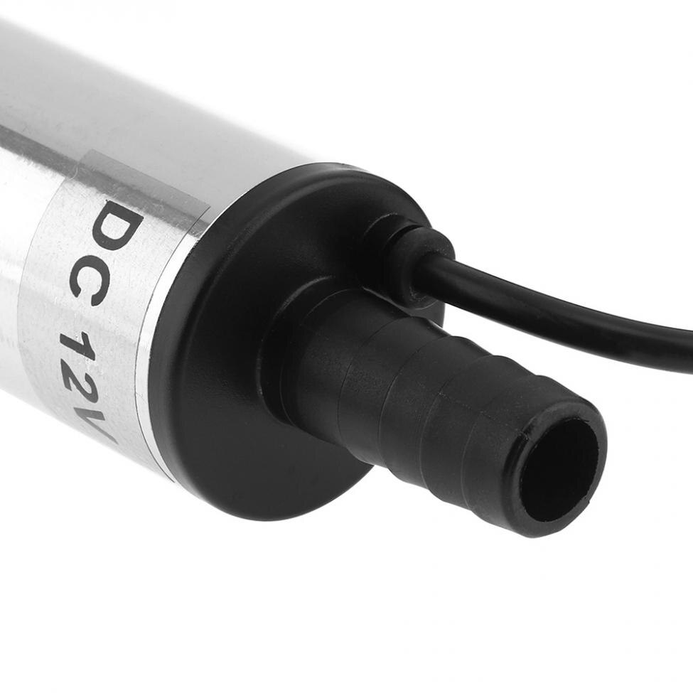 DC 12V Universal 38MM Portable Stainless Steel Car Electric Submersible Pump Fuel Water Oil Barrel Pump with Car Charger