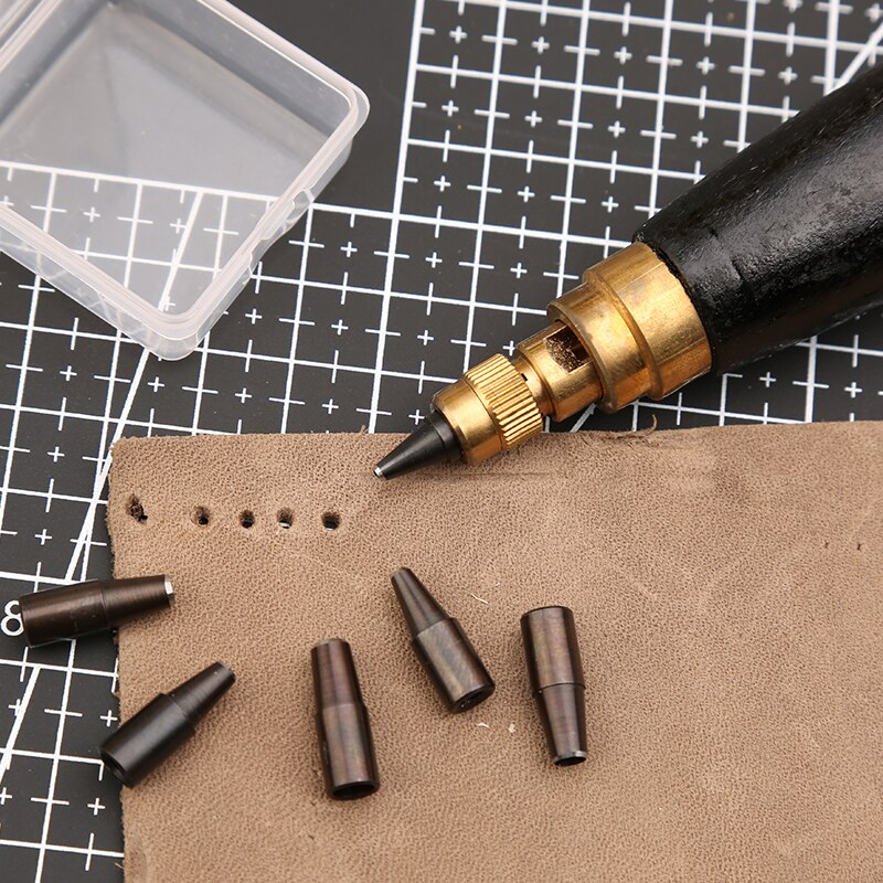 Nonvor-Punzón automático de cuero para reloj, herramienta de artesanía, rotativa silenciosa reemplazable, punzón, tornillo, punta de taladro