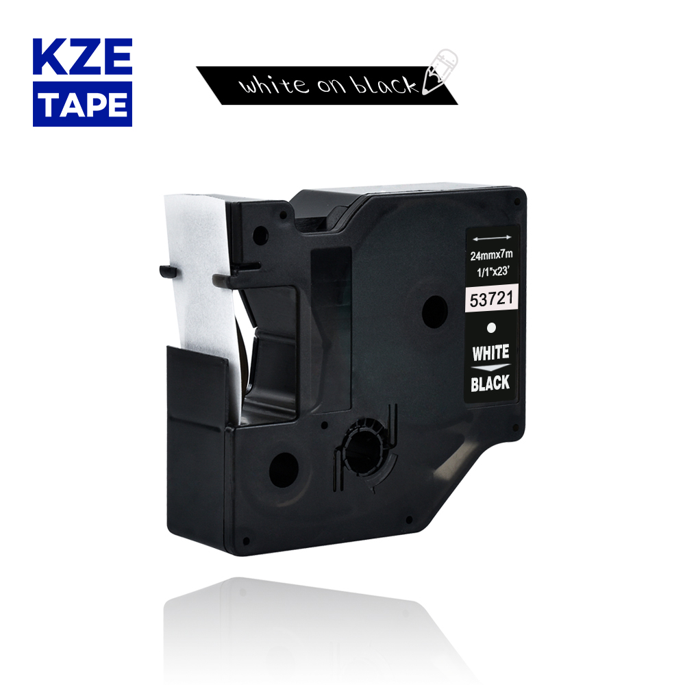 dymo d1 24mm 53721 white on black label tapes Ribbon compatible Dymo D1 label printer for Dymo Label Printer DYMO LM160 LM280: Default Title
