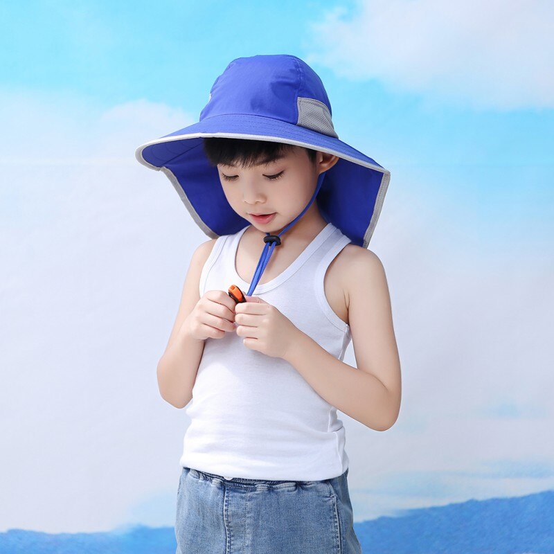 SPF 50 + cappello da sole per bambini cappelli da trekking all&#39;aperto regolabili cappellino da bambino estivo ragazzi viaggi spiaggia cappello da bambina cappelli sportivi per bambini