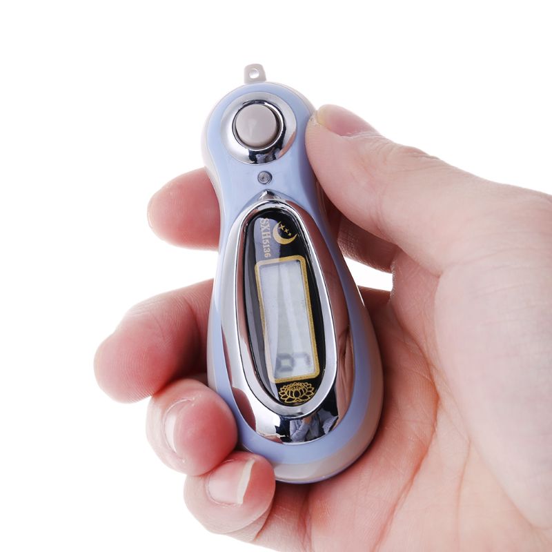LCD Display Electronic Digital Tally Counter MP3 Manual Counters With Lanyards D0AC