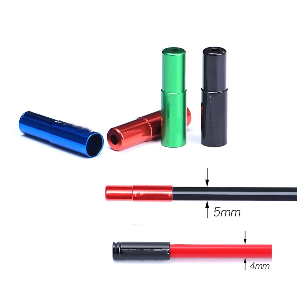 10pcs/lot Bicycle Cable Cap Aluminum Alloy 4mm 5mm MTB Mountain Road Bike Shift Brake Cable Ends Line Cap Wire Tube plugs