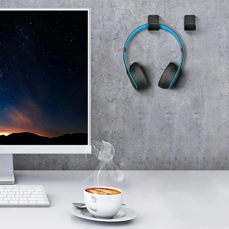 Soporte para auriculares, colgador de auriculares montado autoadhesivo, pantalla de Monitor de PC, gancho para auriculares, accesorios para auriculares