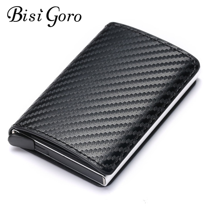 Bisi Goro Blocking RFID Credit Card Wallet Card Holder Metal Slim Wallet Aluminum 13 Colors Card ID Holder