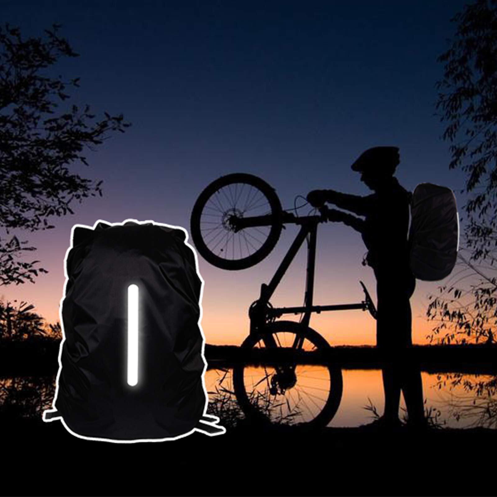 Mochila reflectante impermeable, cubierta de lluvia para deportes al aire libre, ciclismo nocturno, funda ligera de seguridad, bolsa, equipo de Camping y senderismo