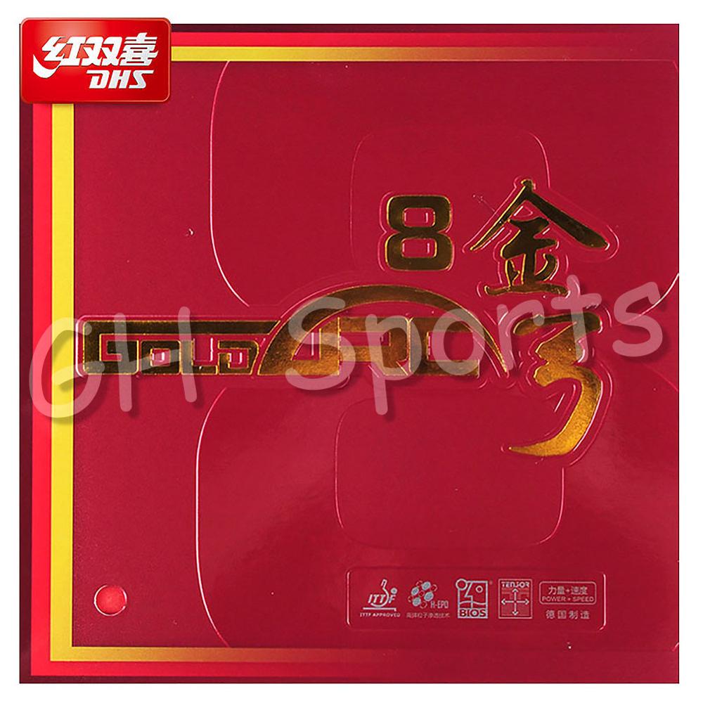 DHS GoldArc 8 Made in Germany Gold Arc Table Tennis Rubber Ping Pong Sponge Goldarc8
