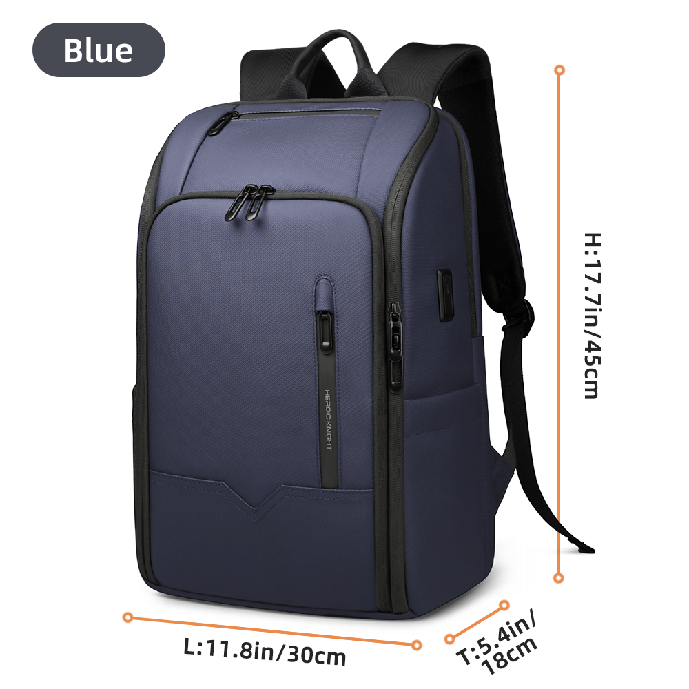 HcanKcan Men's Business Backpack Waterproof 15.6 inch Laptop Bag For Men Travel Spacious Backpack Commuting Work School Daypack: Blue