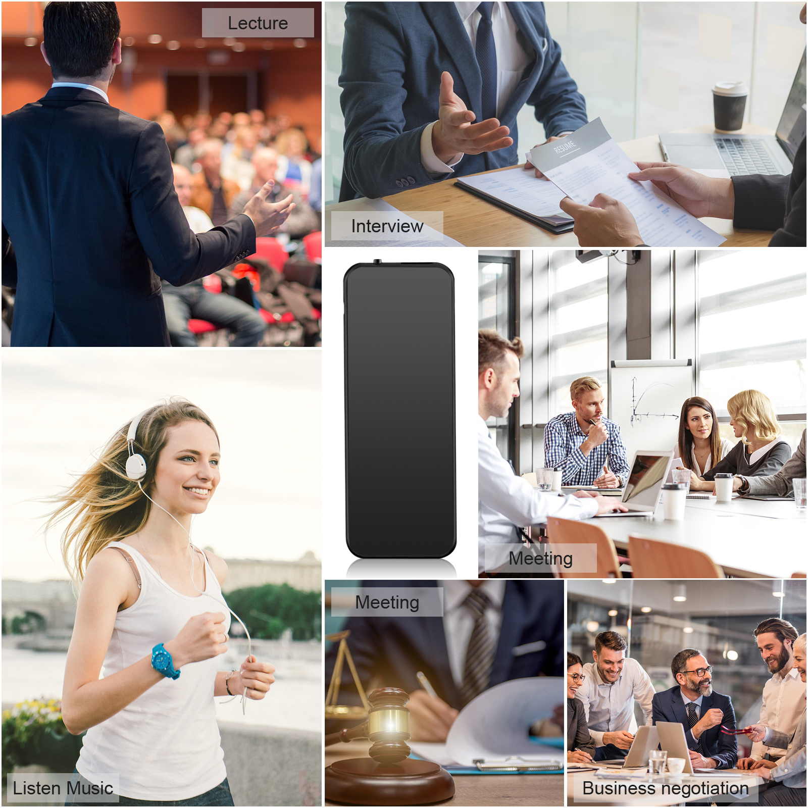 Vandlion V53 64GB Digital Voice Activated Recorder with Recording Storage Noise Reduction for Lectures Dictaphone