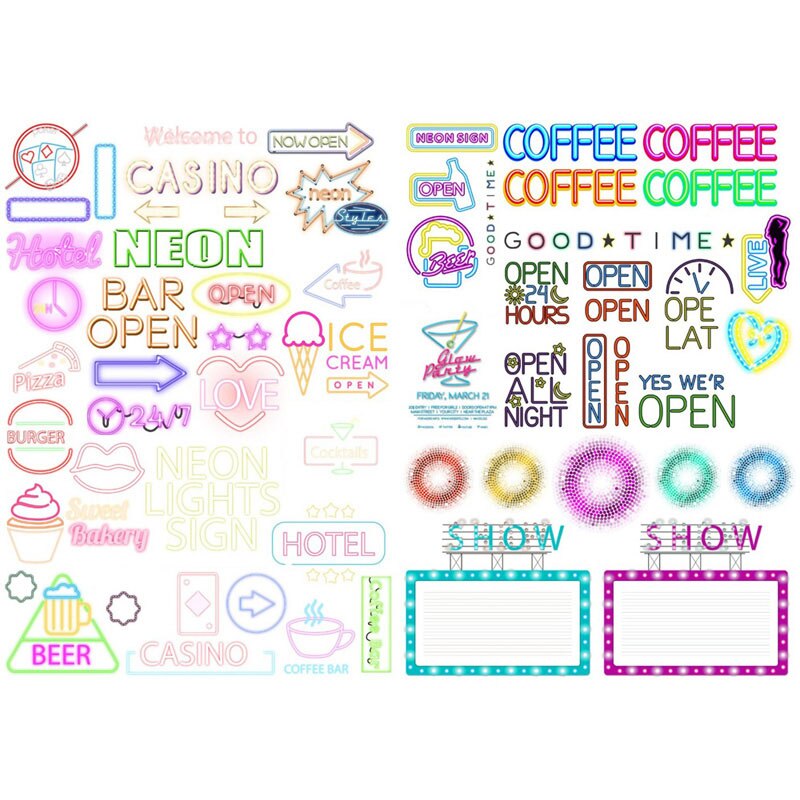 1 STUKS Aquarel Groet Woord Koreaanse Voorgesneden Decoratie Stickers Desk Organizer Schoolbenodigdheden Kantoor Accessoires